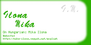 ilona mika business card